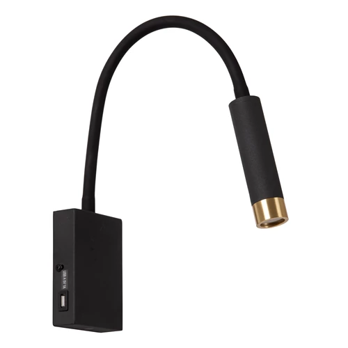 Lucide ALEC - Wandspot / Wandlamp - LED 3 StepDim - G9 - 1x3W 2700K - Inclusief omwisselbare ringen - Zwart - uitgezet